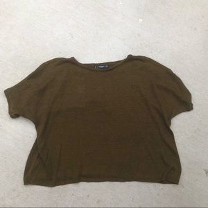 Green mango shoulder cut blouse